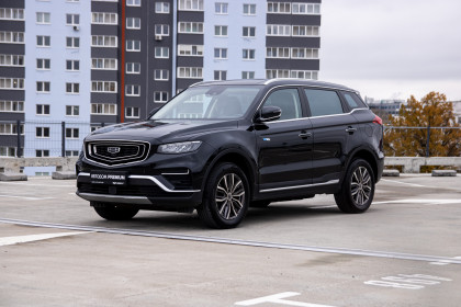 Купить Geely Atlas Pro I 1.5 AMT (177 л.с.) 2021 Черный в Автодом Продажа Geely Atlas Pro I 1.5 AMT (177 л.с.) 2021 Черный в Автодом